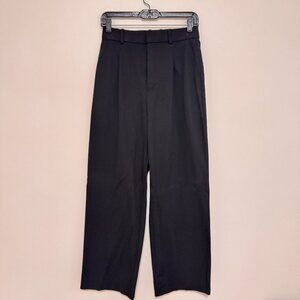 Japan GU Wide Leg Trousers, Black, Size 27